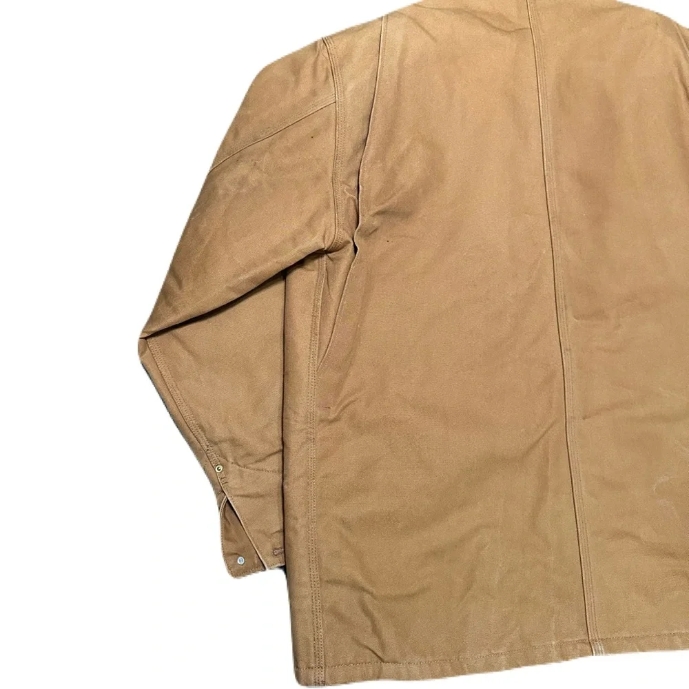 Carhartt Blanket Lined Chore Jacket Brown Michigan Corduroy Collar C001 Sz XL - Picture 4 of 13